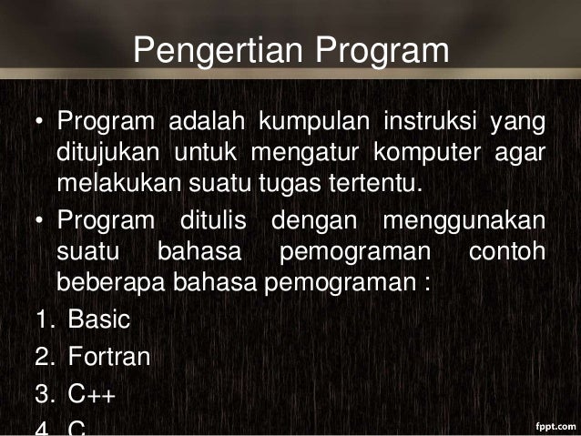 Pengertian Program